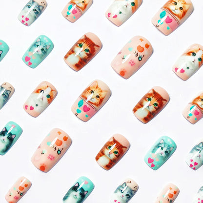 Cat-Themed 3D Nail Art Acalora