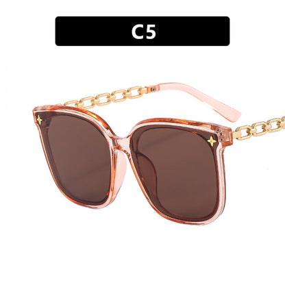 Women's oversized sunglasses with fashionable chain detail Karnz