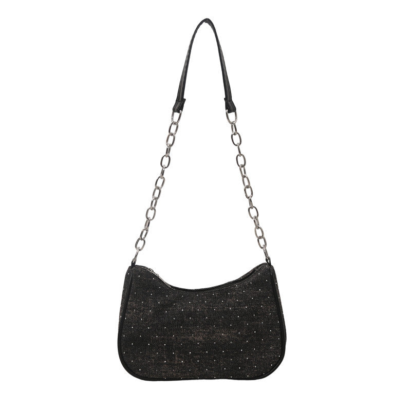 Stylish Chain-Handled Hobo Bag Acalora