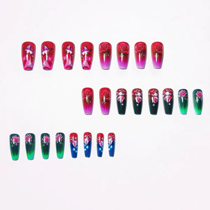 Floral Embellished Nail Art Acalora