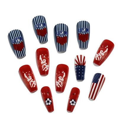 Artificial nails with patriotic design Acalora