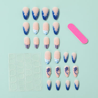 Creative art nails in maritime style Acalora