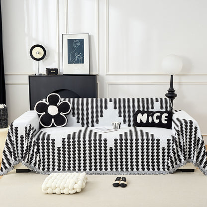 Cozy Decorative Fringe Sofa Throw Blanket