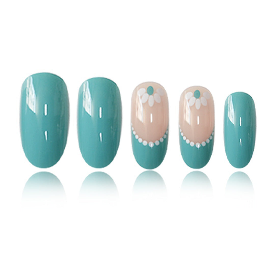 Elegant Floral Accent Nail Art Set Acalora
