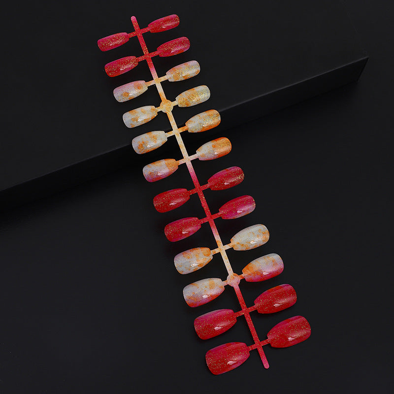 Luxury glitter design artificial nails Acalora