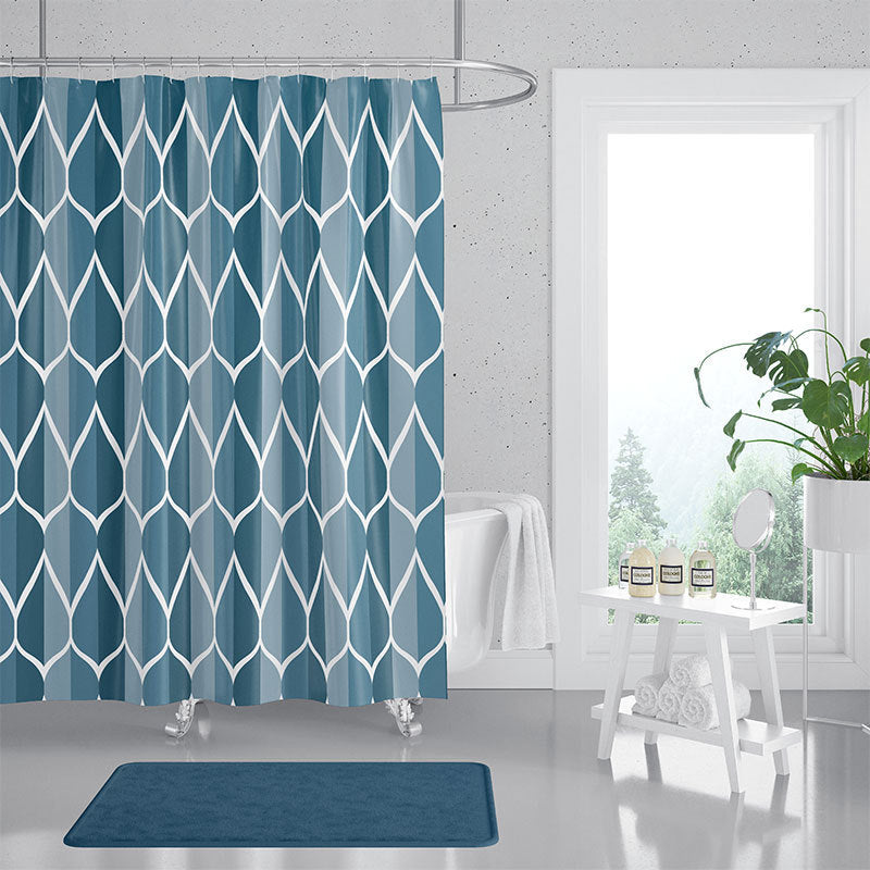 Contemporary Diamond Pattern Shower Curtain