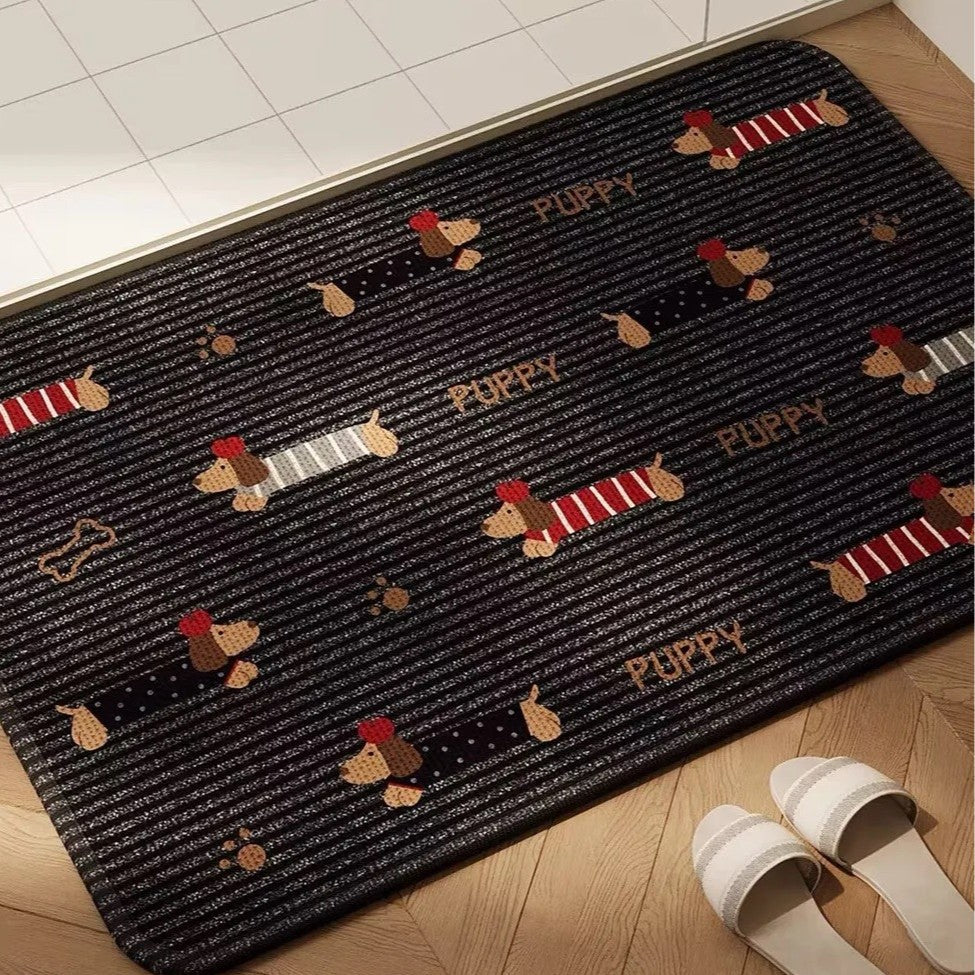 Playful Dog-Themed Bath Mat