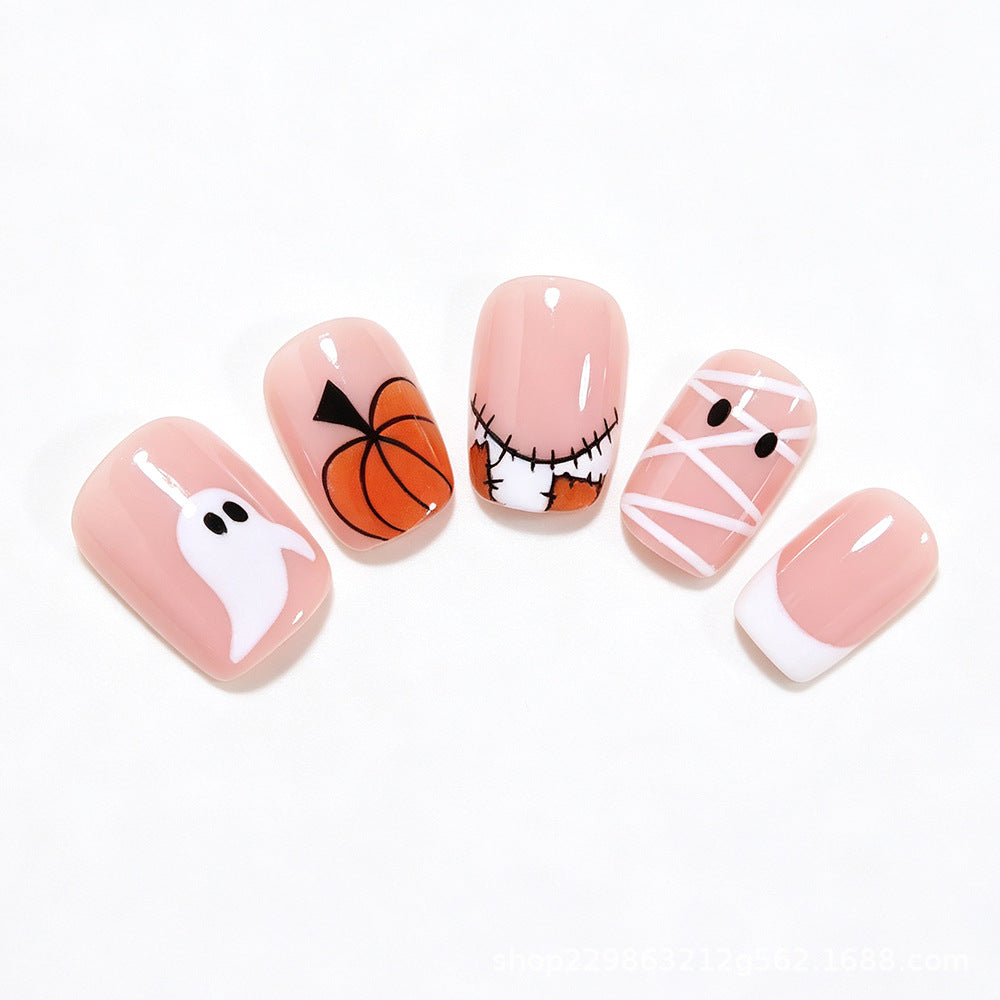 Halloween-Themed Press-On Nail Art Acalora