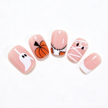 Halloween-Themed Press-On Nail Art Acalora
