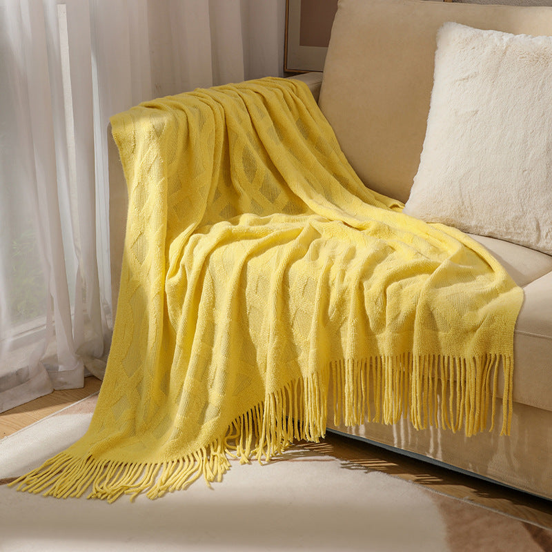 Premium Textured Knit Throw Blanket