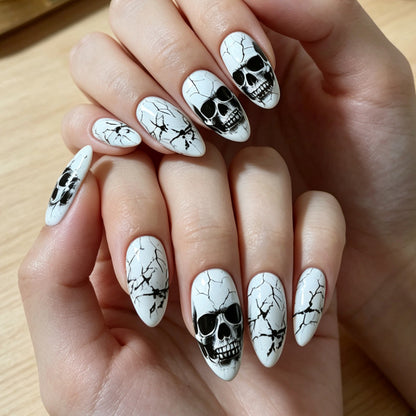Artistic Skull Design Nail Wraps Acalora