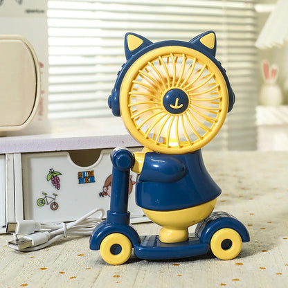 Women Portable Handheld Fan in Creative Animal Design Bowlift