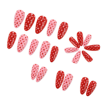 Artificial nails with trendy Polka Dot Design Acalora