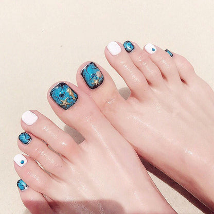 Decorative Crystal-Embellished Press-On Nails Acalora