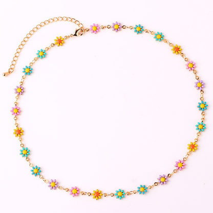 Floral Daisy Chain Necklace Acalora