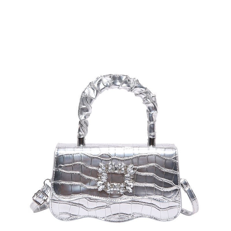 Glamorous Crocodile Texture Evening Handbag Acalora
