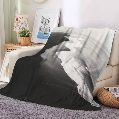 Ocean Wave Printed Decorative Throw Blanket