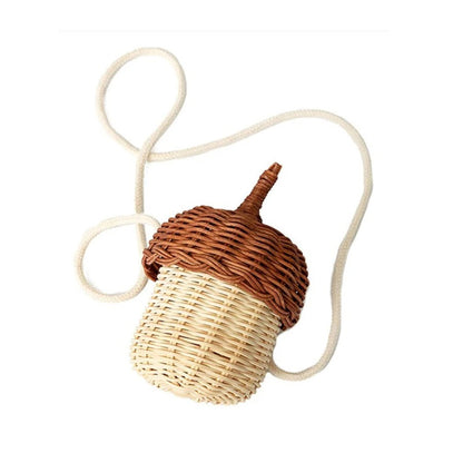 Whimsical Mushroom-Shaped Woven Storage Basket Acalora