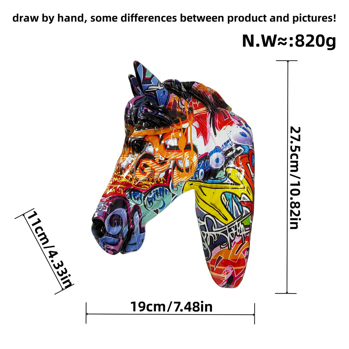 Decorative Horse Head Sculpture Acalora