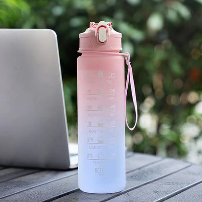 Women's Motivational Water Bottle with Time Markers Kalsten
