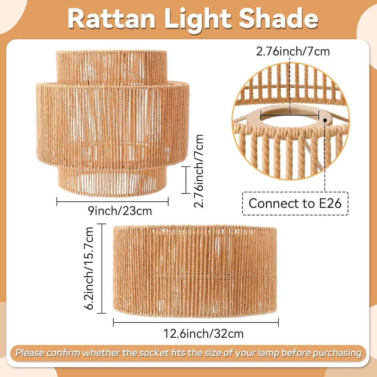 Decorative Rattan Storage Basket Acalora