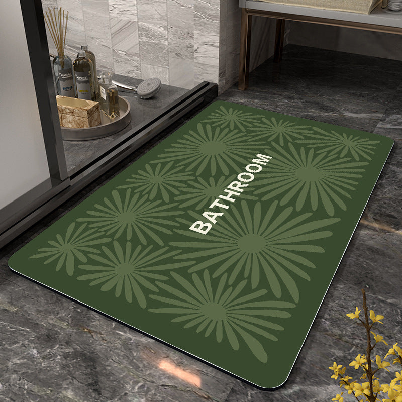 Decorative Floral Bathroom Mat Acalora