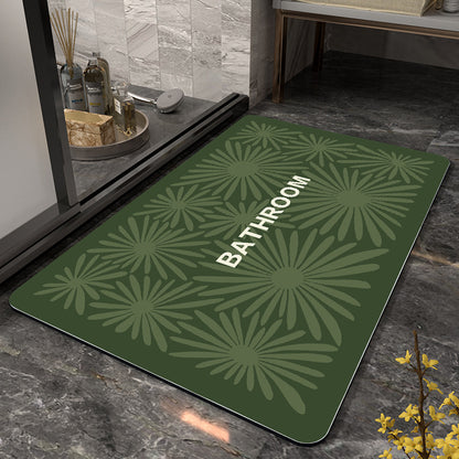 Decorative Floral Bathroom Mat Acalora