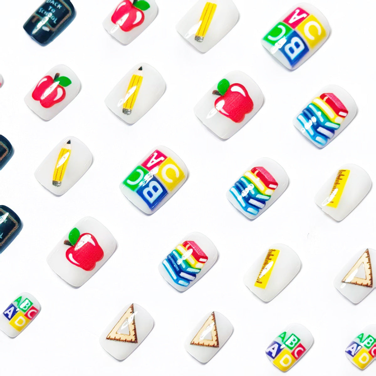 Educational Theme Nail Art Acalora