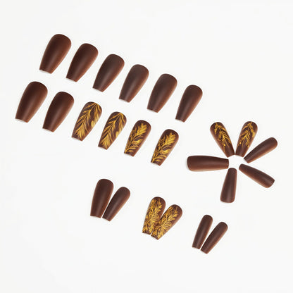 Artificial nails with elegant botanical design Acalora