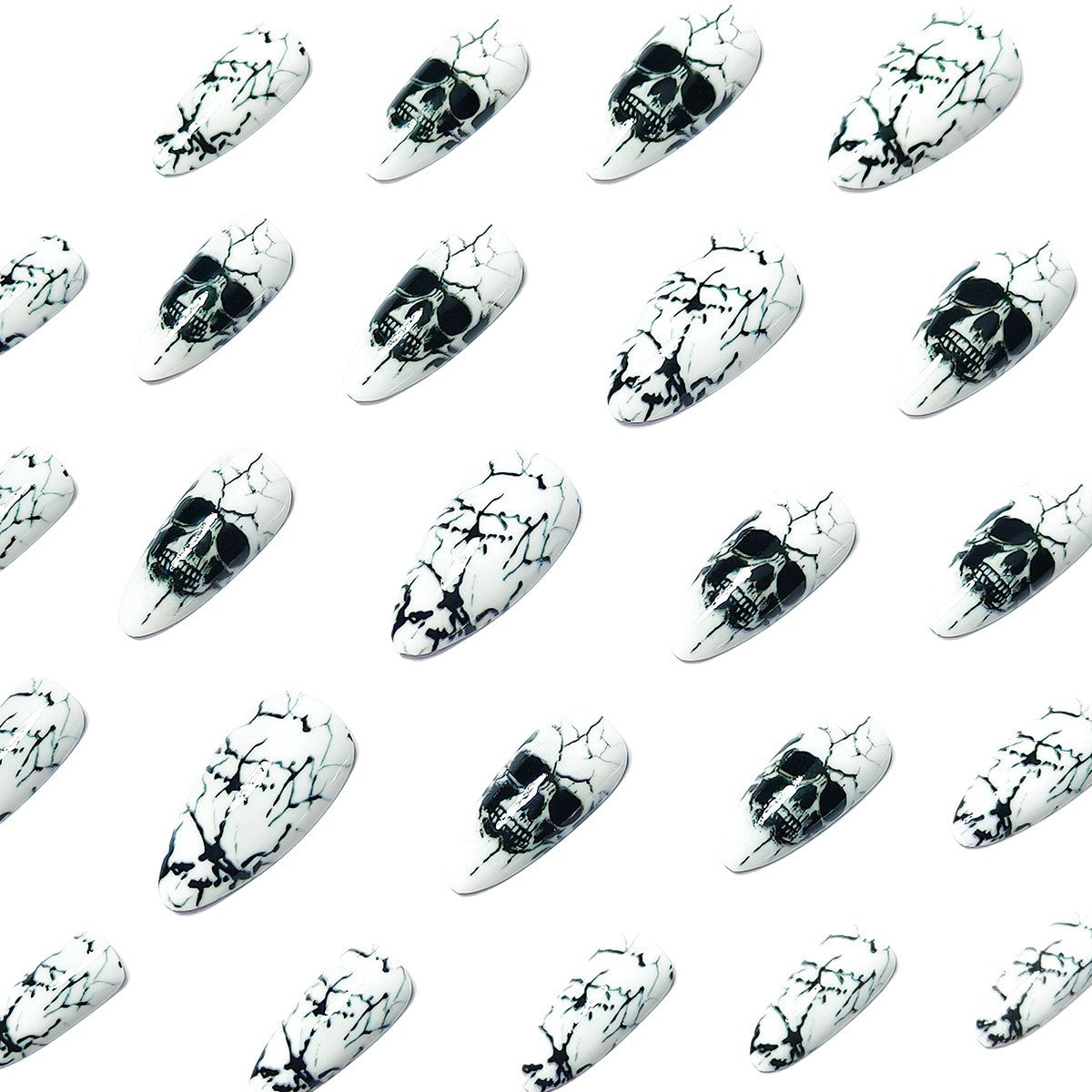 Artistic Skull Design Nail Wraps Acalora