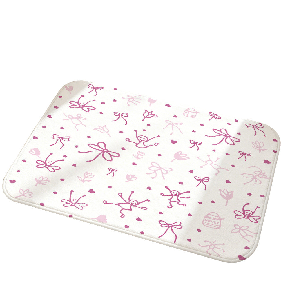 Unisex Soft Floral Decorative Area Rug