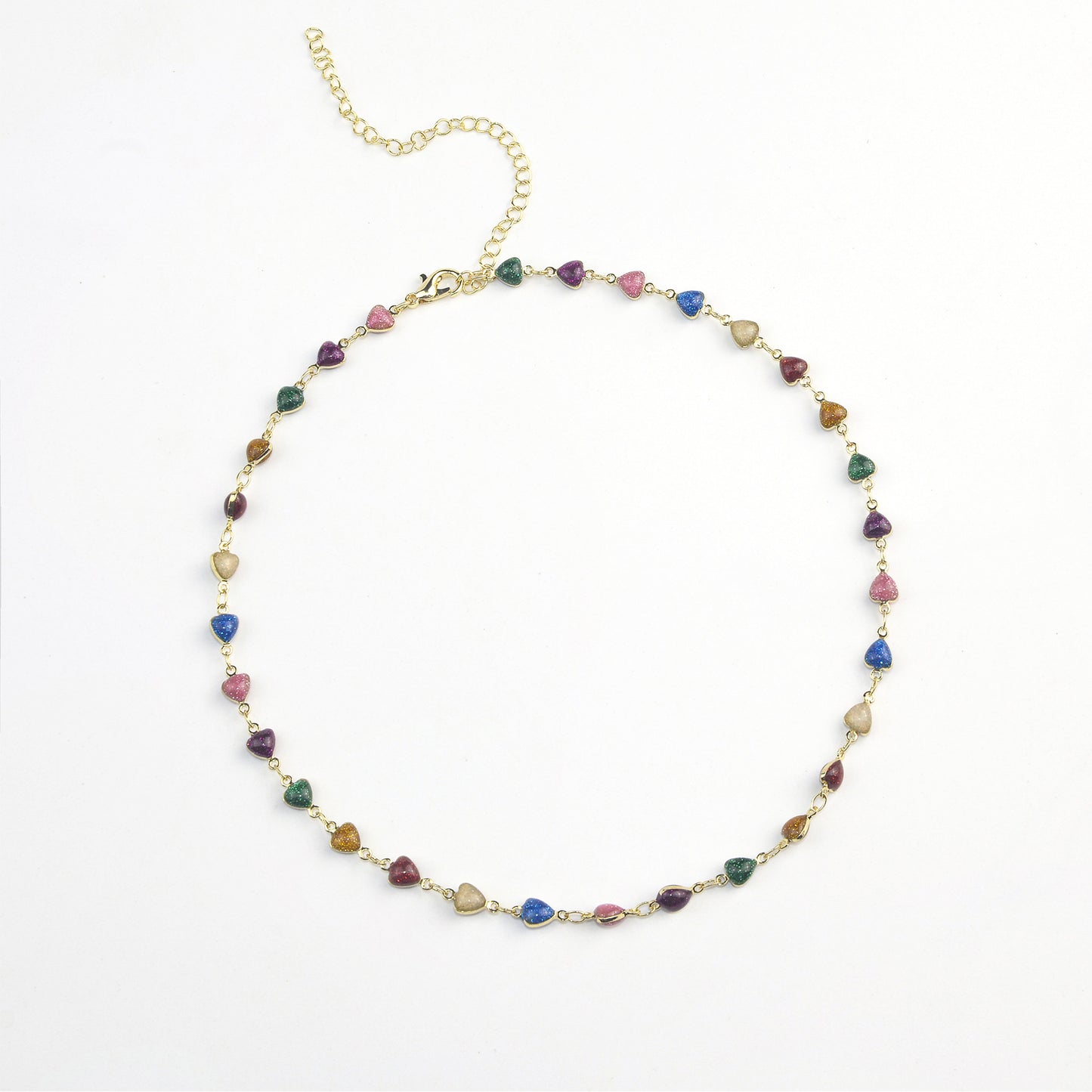 Heart-Shaped Beaded Anklet Acalora