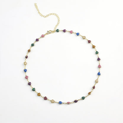 Heart-Shaped Beaded Anklet Acalora