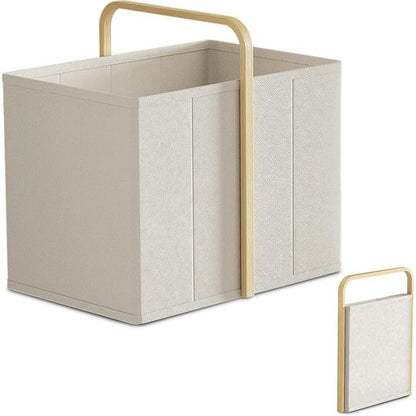 Modern laundry basket with wooden handle Acalora