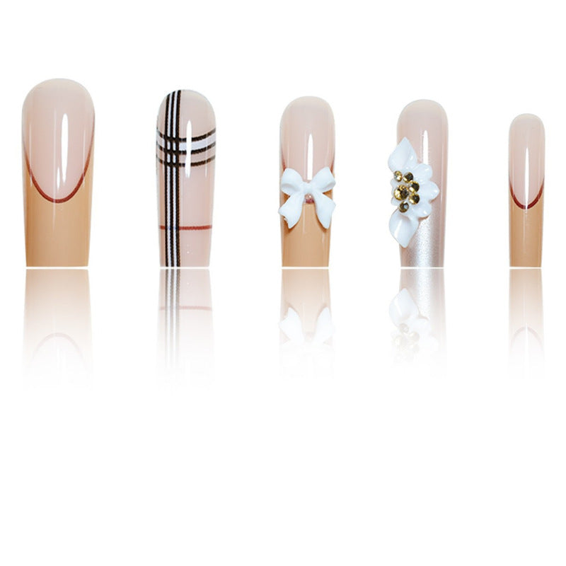 Artistic Designer Long Press-On Nails Acalora