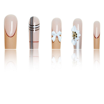 Artistic Designer Long Press-On Nails Acalora