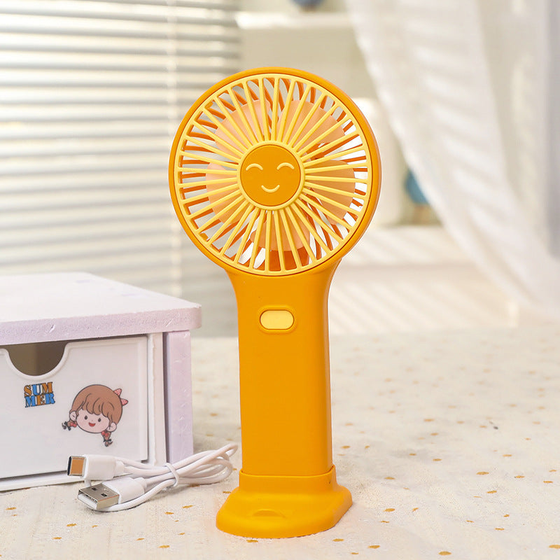 Women's Portable Handheld Fan with Ergonomic Shape and USB Charging Function Karnz