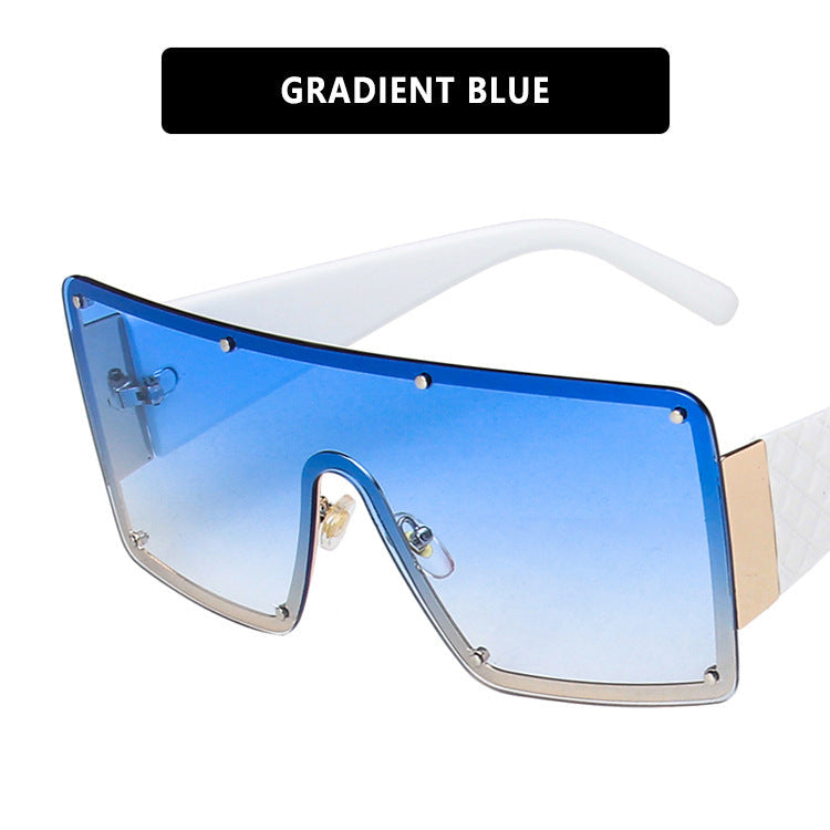 Women geometric oversized sunglasses with gradient lenses Bowlift