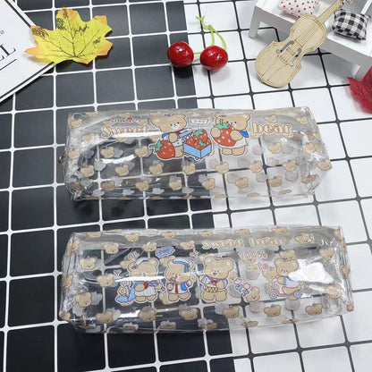 Cute Bear Patterned Pencil Case Acalora
