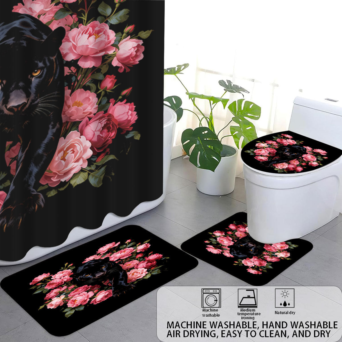 Autumn Leaves Digital Bathroom Set