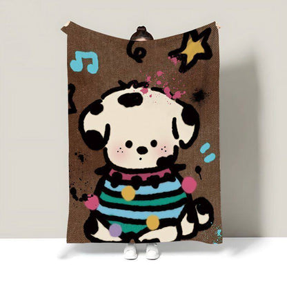 Cozy Cat-Themed Fleece Throw Blanket