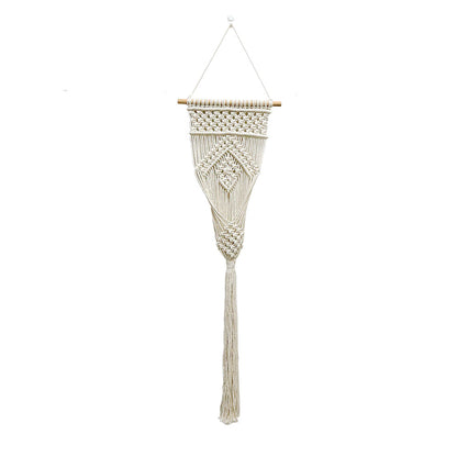 Decorative macrame wall hanging with artistic design