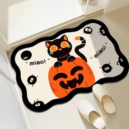 Fun Cat-Themed Bathroom Mat