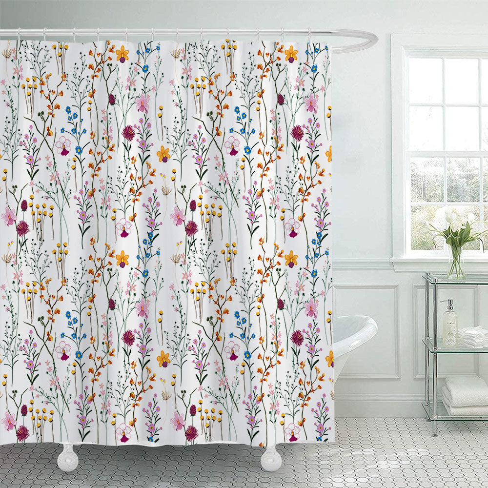 Botanical Illustration Shower Curtain