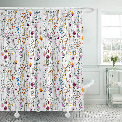 Botanical Illustration Shower Curtain