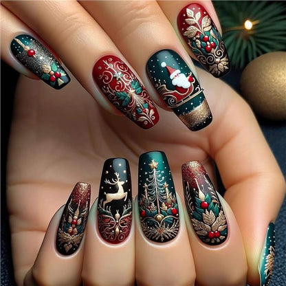 Festive Holiday Nail Art Set Acalora