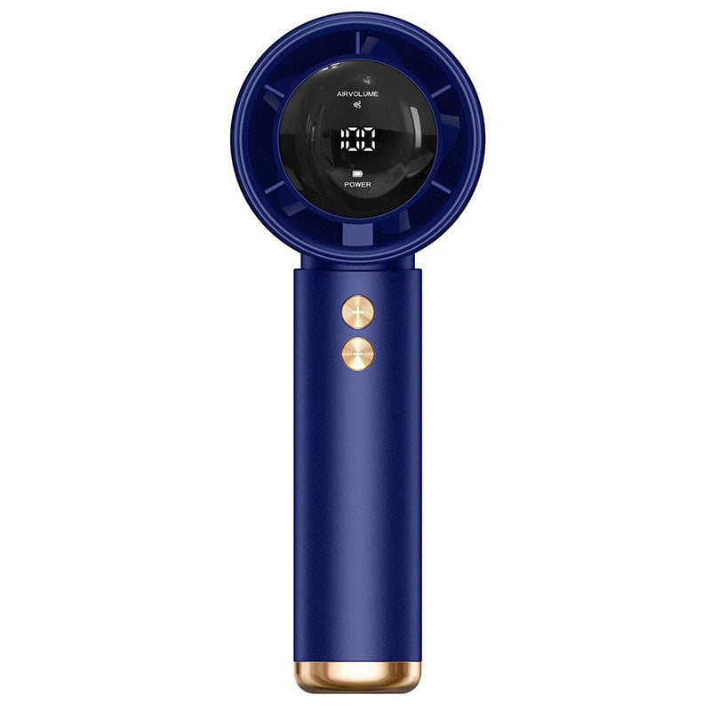 Ladies Portable Hand Fan with Digital LCD Display Bowlift