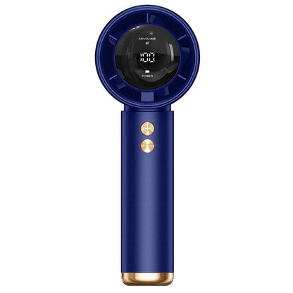 Ladies Portable Hand Fan with Digital LCD Display Bowlift