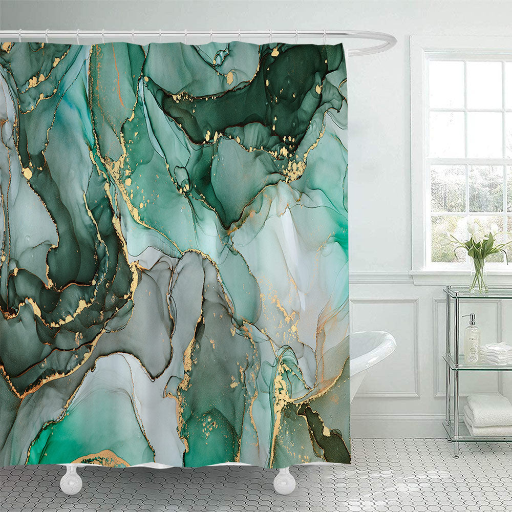 Abstract Marble Design Shower Curtain