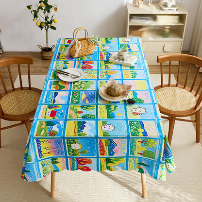 Elegant Plaid Tablecloth